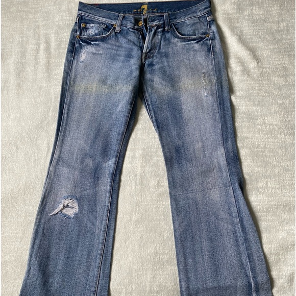 7 For All Mankind Low Waisted Bell Bottom Jeans - Picture 3 of 7